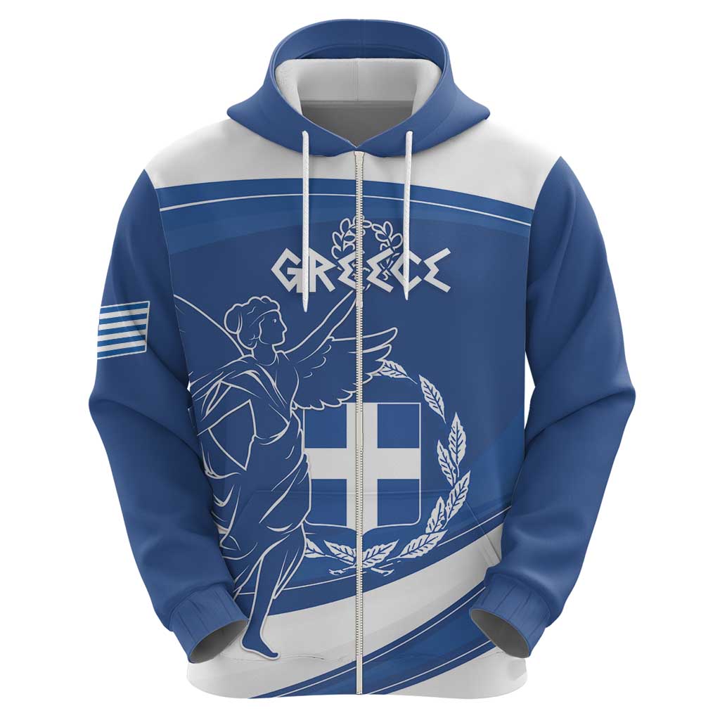 Personalized National Greek Flag Day Zip Hoodie Elliniki Dimokratia