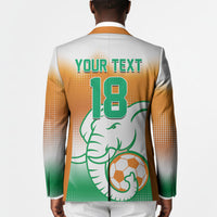 Custom Ivory Coast Football Blazer Proud Elephant Fan Edition