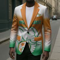Custom Ivory Coast Football Blazer Proud Elephant Fan Edition
