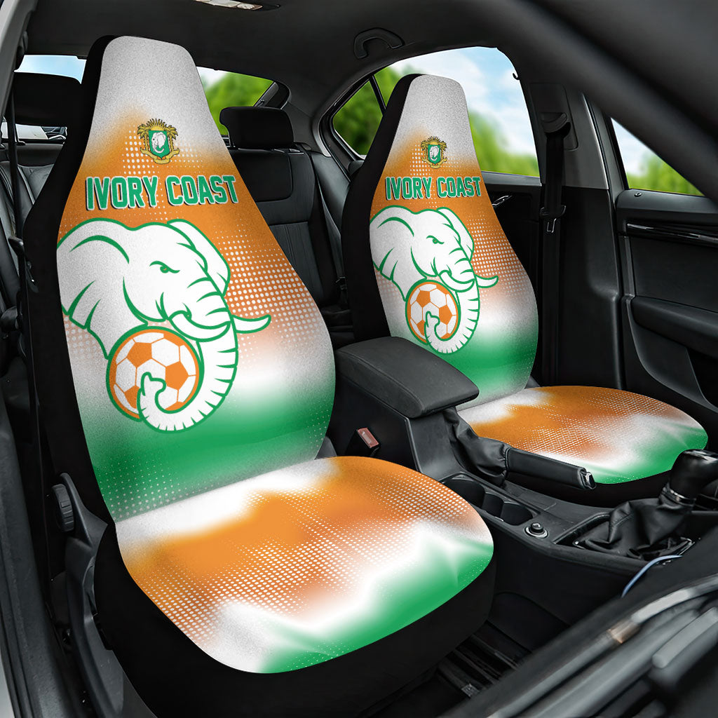 Ivory Coast Football Car Seat Cover Proud Elephant Fan Edition