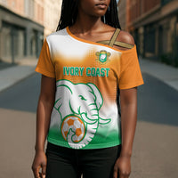 Custom Ivory Coast Football Cross Shoulder Shirt Proud Elephant Fan Edition