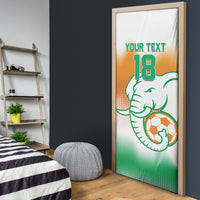 Custom Ivory Coast Football Door Cover Proud Elephant Fan Edition
