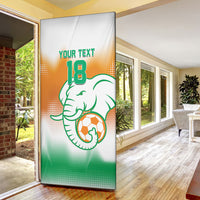 Custom Ivory Coast Football Door Cover Proud Elephant Fan Edition
