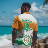 Custom Ivory Coast Football Hawaiian Shirt Proud Elephant Fan Edition