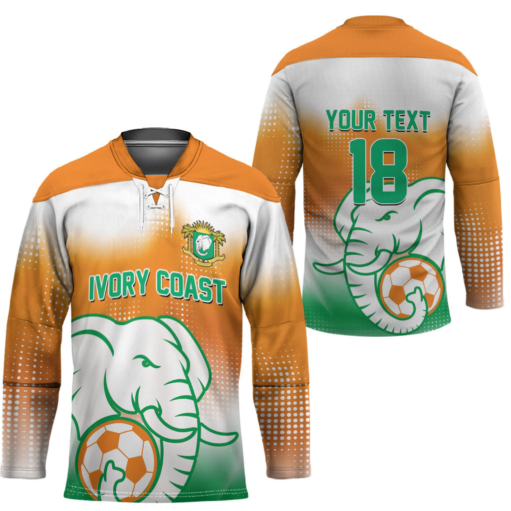 Custom Ivory Coast Football Hockey Jersey Proud Elephant Fan Edition