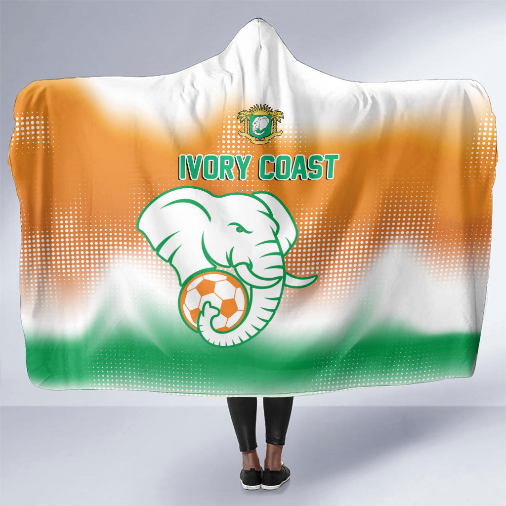 Ivory Coast Football Hooded Blanket Proud Elephant Fan Edition