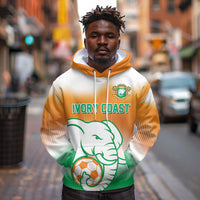 Custom Ivory Coast Football Hoodie Proud Elephant Fan Edition