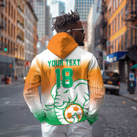 Custom Ivory Coast Football Hoodie Proud Elephant Fan Edition