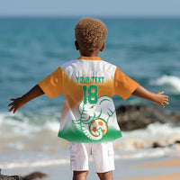 Custom Ivory Coast Football Kid Hawaiian Shirt Proud Elephant Fan Edition