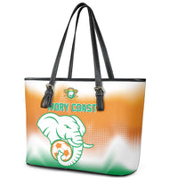 Ivory Coast Football Leather Tote Bag Proud Elephant Fan Edition