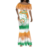 Custom Ivory Coast Football Mermaid Dress Proud Elephant Fan Edition