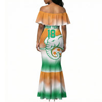 Custom Ivory Coast Football Mermaid Dress Proud Elephant Fan Edition