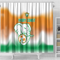 Ivory Coast Football Shower Curtain Proud Elephant Fan Edition