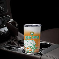 Custom Ivory Coast Football Tumbler Cup Proud Elephant Fan Edition
