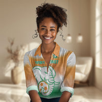 Custom Ivory Coast Football Women Casual Shirt Proud Elephant Fan Edition