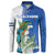 Personalized El Salvador Turquoise Browed Motmot Button Sweatshirt With Yucca Flowers - Wonder Print Shop