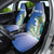 Personalized El Salvador Turquoise Browed Motmot Car Seat Cover With Yucca Flowers - Wonder Print Shop