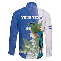 Personalized El Salvador Turquoise Browed Motmot Family Matching Off Shoulder Maxi Dress and Hawaiian Shirt With Yucca Flowers - Wonder Print Shop