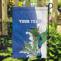 Personalized El Salvador Turquoise Browed Motmot Garden Flag With Yucca Flowers - Wonder Print Shop