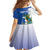 Personalized El Salvador Turquoise Browed Motmot Kid Short Sleeve Dress With Yucca Flowers - Wonder Print Shop