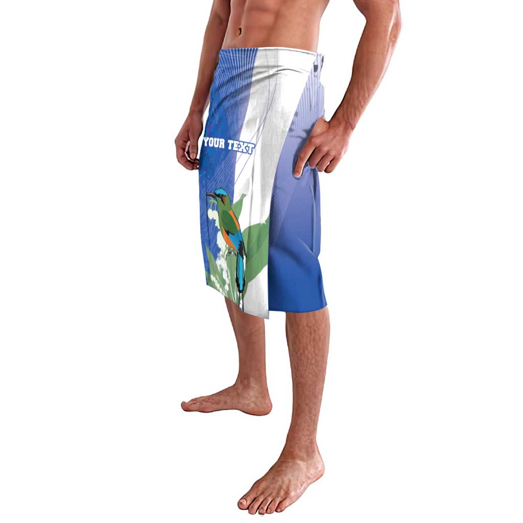 Personalized El Salvador Turquoise Browed Motmot Lavalava With Yucca Flowers - Wonder Print Shop