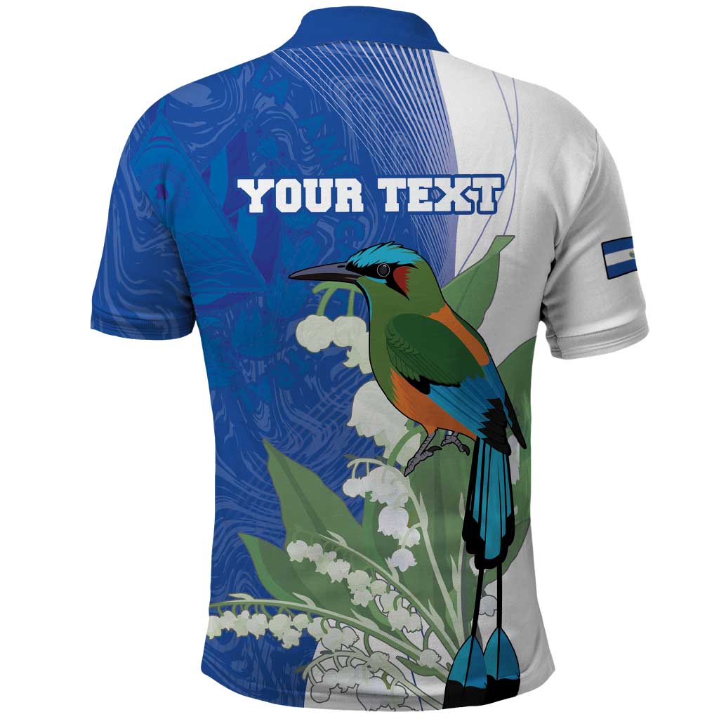 Personalized El Salvador Turquoise Browed Motmot Polo Shirt With Yucca Flowers - Wonder Print Shop