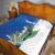 Personalized El Salvador Turquoise Browed Motmot Quilt With Yucca Flowers - Wonder Print Shop