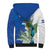 Personalized El Salvador Turquoise Browed Motmot Sherpa Hoodie With Yucca Flowers - Wonder Print Shop