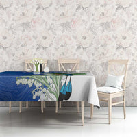 Personalized El Salvador Turquoise Browed Motmot Tablecloth With Yucca Flowers - Wonder Print Shop