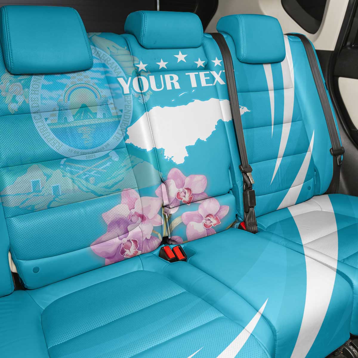 Personalized Honduras Independence Day Back Car Seat Cover With White Tailed Deer - Wonder Print Shop