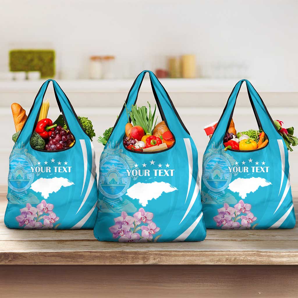 Personalized Honduras Independence Day Grocery Bag With White Tailed Deer