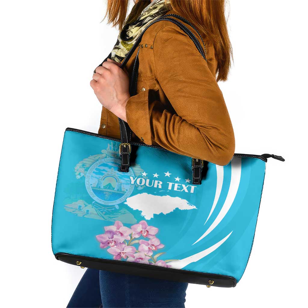 Personalized Honduras Independence Day Leather Tote Bag With White Tailed Deer - Wonder Print Shop