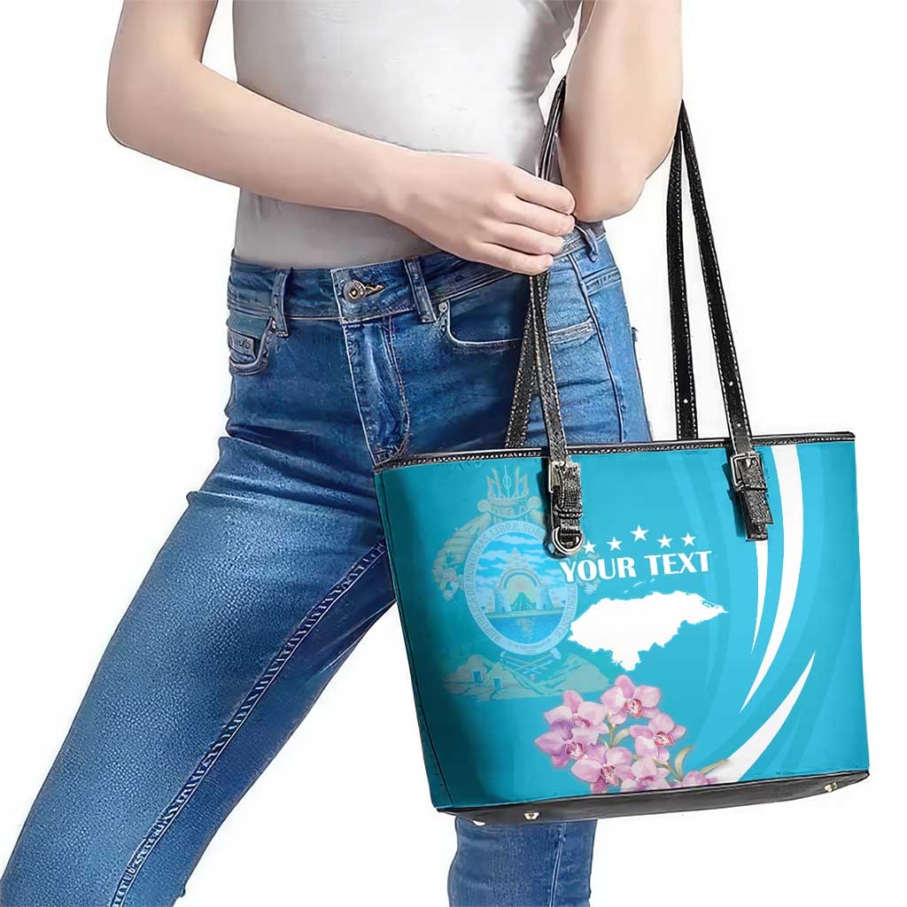 Personalized Honduras Independence Day Leather Tote Bag With White Tailed Deer - Wonder Print Shop