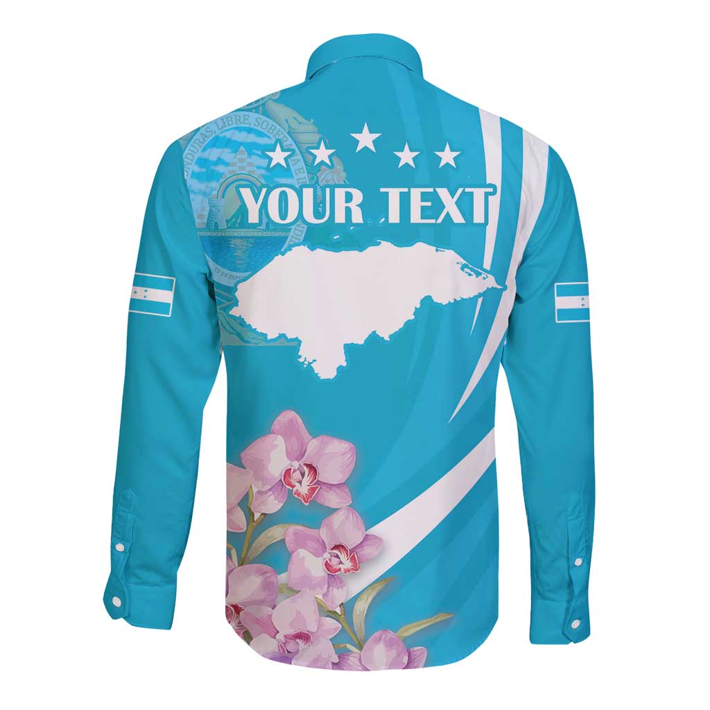 Personalized Honduras Independence Day Long Sleeve Button Shirt With White Tailed Deer - Wonder Print Shop