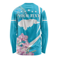 Personalized Honduras Independence Day Long Sleeve Shirt With White Tailed Deer - Wonder Print Shop