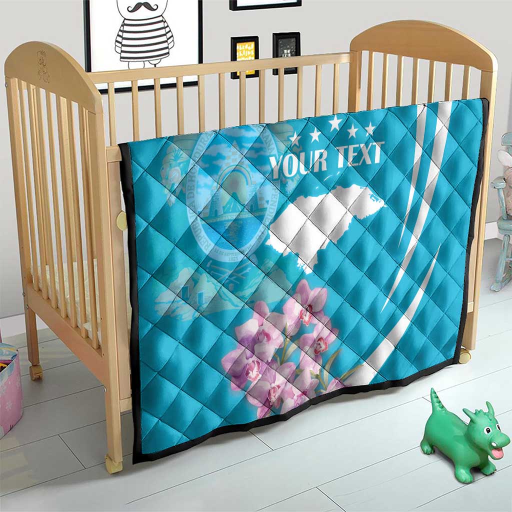 Personalized Honduras Independence Day Quilt With White Tailed Deer - Wonder Print Shop