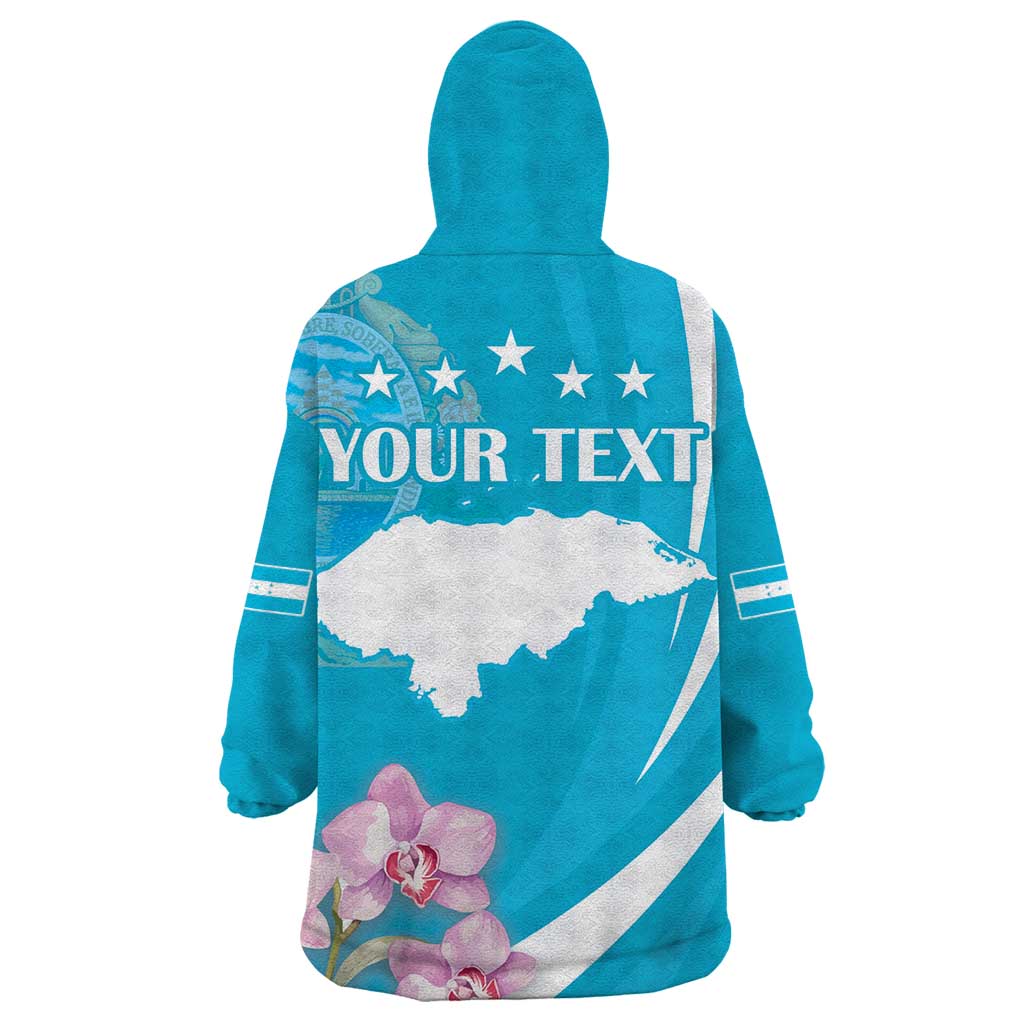 Personalized Honduras Independence Day Wearable Blanket Hoodie With White Tailed Deer - Wonder Print Shop