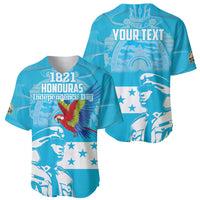 Personalized Honduras Scarlet Macaw Baseball Jersey Happy Independence Day 1821 - Wonder Print Shop
