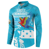 Personalized Honduras Scarlet Macaw Button Sweatshirt Happy Independence Day 1821 - Wonder Print Shop