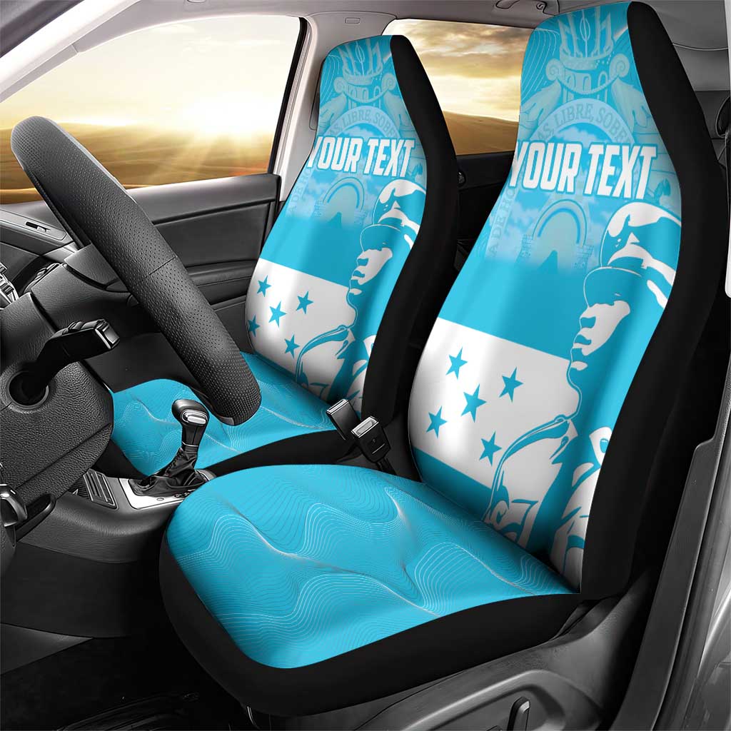 Personalized Honduras Scarlet Macaw Car Seat Cover Happy Independence Day 1821 - Wonder Print Shop