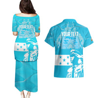 Personalized Honduras Scarlet Macaw Couples Matching Puletasi and Hawaiian Shirt Happy Independence Day 1821 - Wonder Print Shop