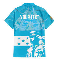 Personalized Honduras Scarlet Macaw Family Matching Mermaid Dress and Hawaiian Shirt Happy Independence Day 1821 - Wonder Print Shop