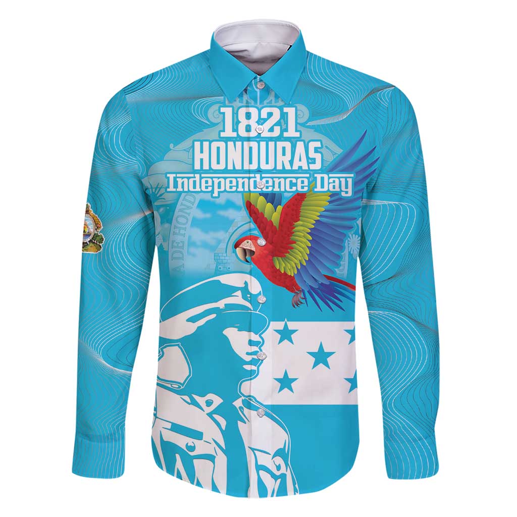 Personalized Honduras Scarlet Macaw Family Matching Mermaid Dress and Hawaiian Shirt Happy Independence Day 1821 - Wonder Print Shop