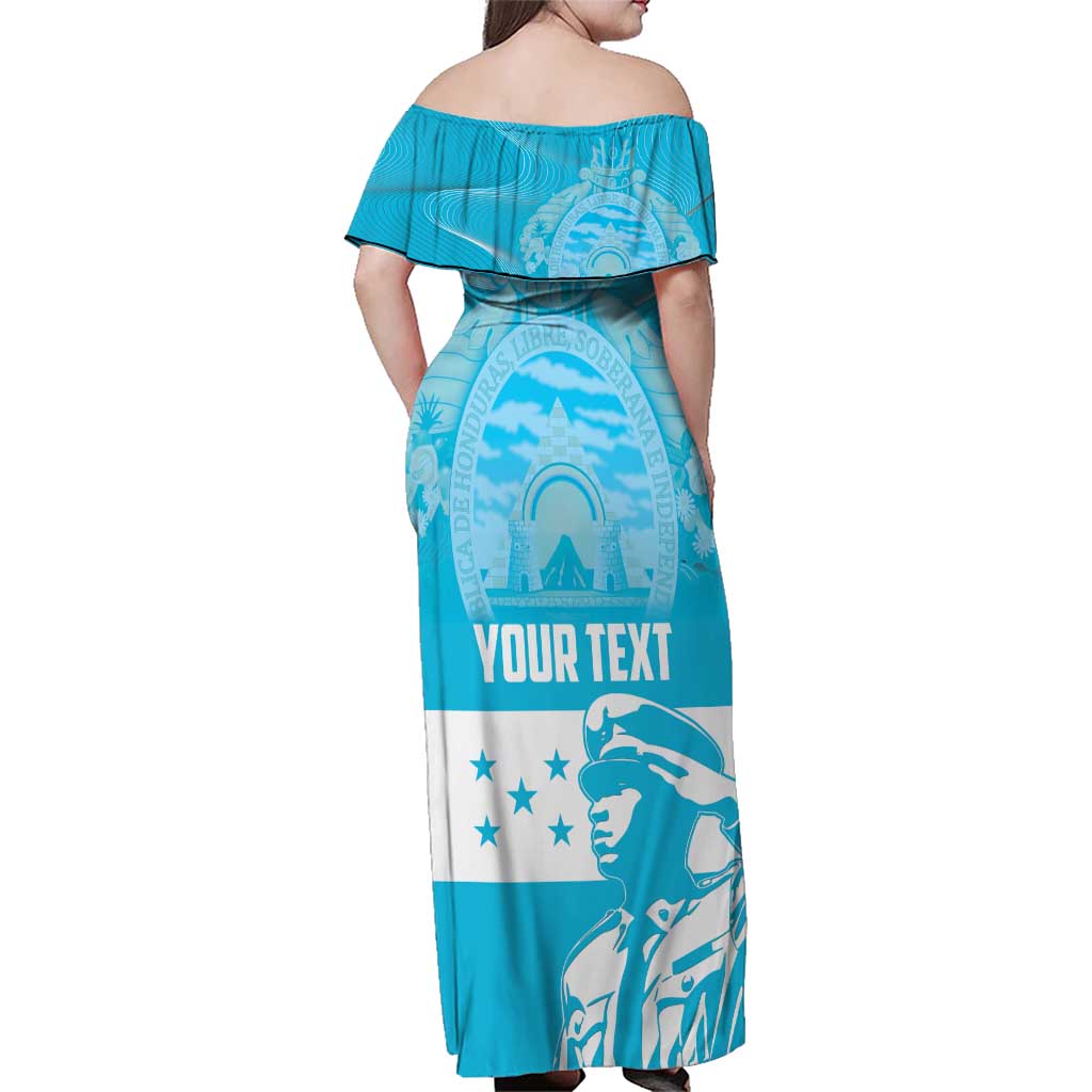 Personalized Honduras Scarlet Macaw Family Matching Off Shoulder Maxi Dress and Hawaiian Shirt Happy Independence Day 1821 - Wonder Print Shop