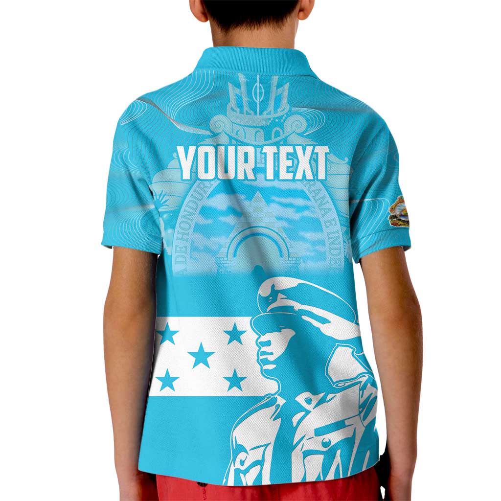 Personalized Honduras Scarlet Macaw Kid Polo Shirt Happy Independence Day 1821 - Wonder Print Shop