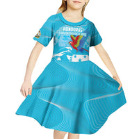 Personalized Honduras Scarlet Macaw Kid Short Sleeve Dress Happy Independence Day 1821 - Wonder Print Shop