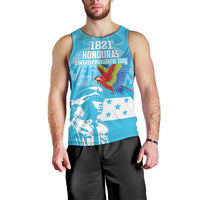 Personalized Honduras Scarlet Macaw Men Tank Top Happy Independence Day 1821 - Wonder Print Shop