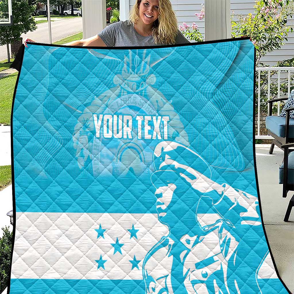 Personalized Honduras Scarlet Macaw Quilt Happy Independence Day 1821 - Wonder Print Shop