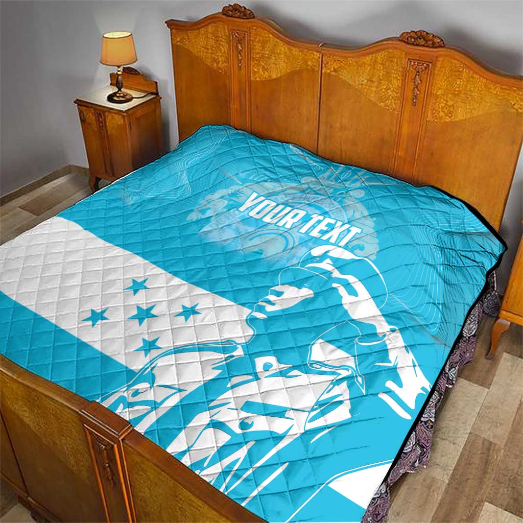 Personalized Honduras Scarlet Macaw Quilt Happy Independence Day 1821 - Wonder Print Shop