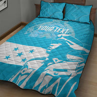 Personalized Honduras Scarlet Macaw Quilt Bed Set Happy Independence Day 1821 - Wonder Print Shop